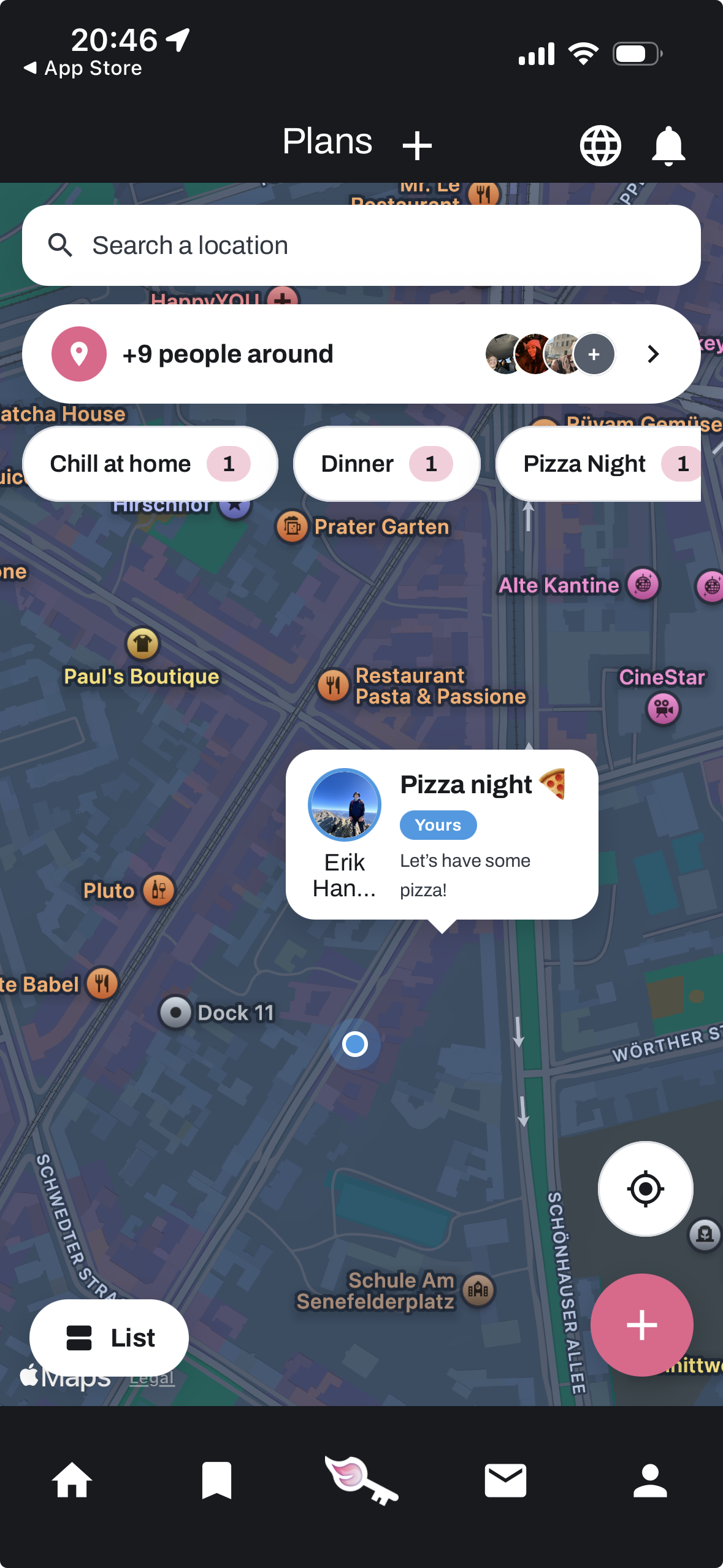 Plans and people around